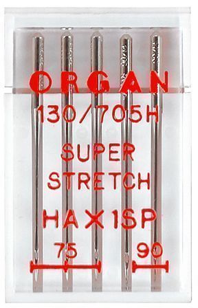 Иглы Organ супер стрейч № 75-90 5 шт. 130/705H  HAx1SP