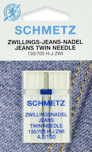 Игла Schmetz двойная джинс №100/4,0 1 шт. 130/705H-J ZWI
