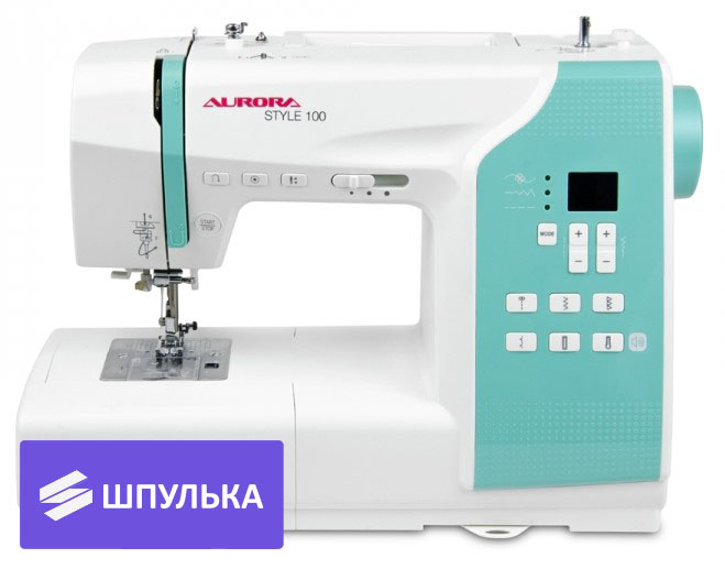 Оснащена горизонтальным челноком и новым двигателем - Швейная машина Aurora Style 100