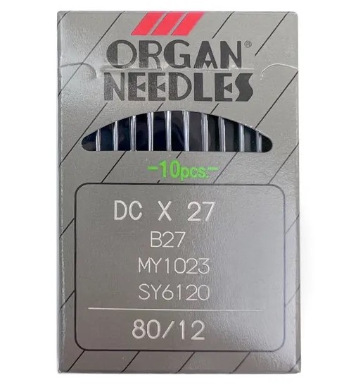 Иглы промышленные Organ DCx27 №80 10 шт.