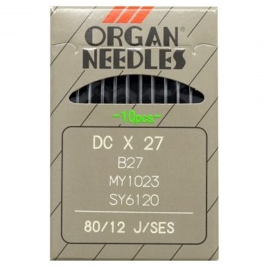 Иглы промышленные Organ DCx27 SES №80 10 шт.