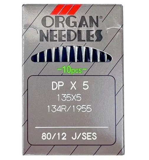 Иглы промышленные Organ DPx5 SES №80 10 шт.