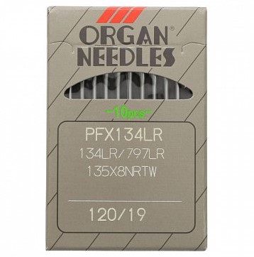 Иглы промышленные Organ PFх134 LR №120 10 шт.