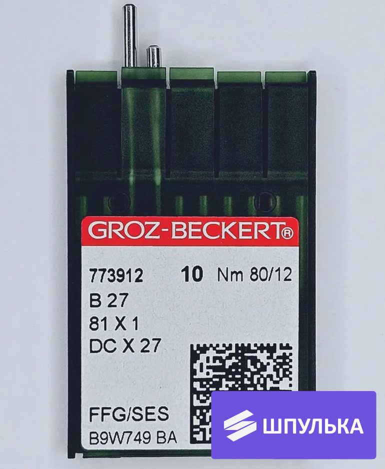 Иглы промышленные Groz-Beckert DCx27 №80 SES 10 шт.