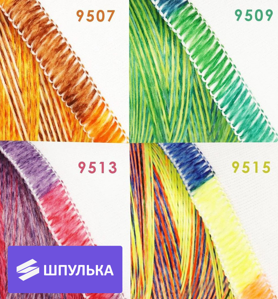 Нитки текстурированные Madeira Aeroflock Multicolor №100, 1000 м — изображение 3