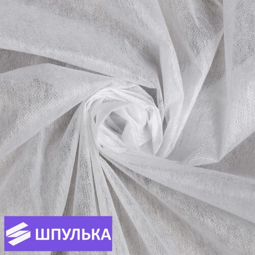 Флизелин клеевой 2-ой точечный 30г/м2, цвет: белый, серый (1 м)