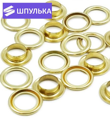 Люверсы Hemline H438P.10.G 10,5 мм с набором инструментов, золотой, 15 шт. — изображение 2