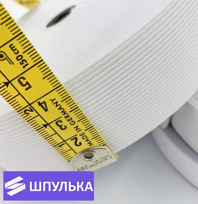 Резинка ткацкая 40 мм, цвет: белый (рул. 40 м) — изображение 4
