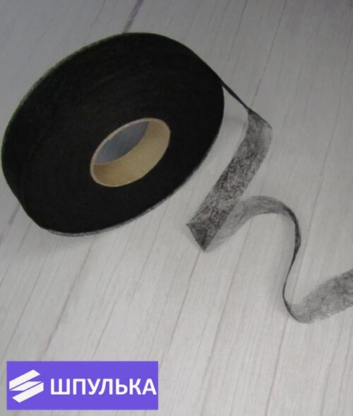Клеевая паутинка 15 мм, цвет: черный (100 ярд)