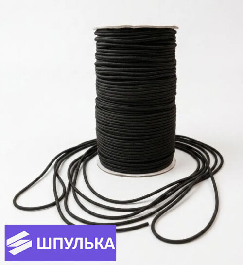 Резинка шляпная 3 мм, цвет: белый, черный (1 м)